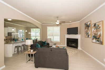 Living Room. Brookeside Elite New Home in Bixby, OK