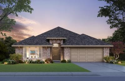 Elevation A. 1,875sf New Home in Midwest City, OK