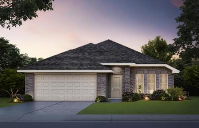 Elevation A. 1,708sf New Home in Midwest City, OK