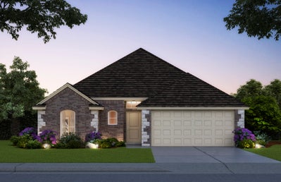 Elevation A. 1,543sf New Home in Edmond, OK