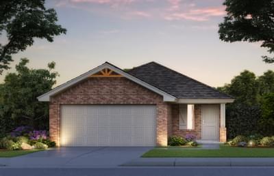 Elevation D. 1,347sf New Home in Moore, OK