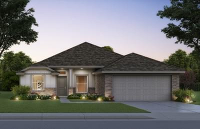 Elevation A. 1,722sf New Home in Norman, OK