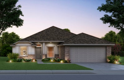 Elevation A. 1,722sf New Home in Midwest City, OK