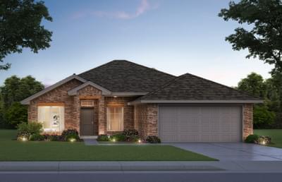 Elevation B. 1,722sf New Home in Norman, OK