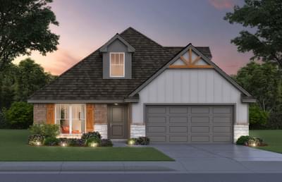 Elevation B. 2,440sf New Home in Piedmont, OK