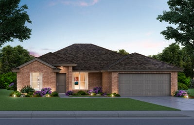 Elevation A. 2,219sf New Home in Midwest City, OK