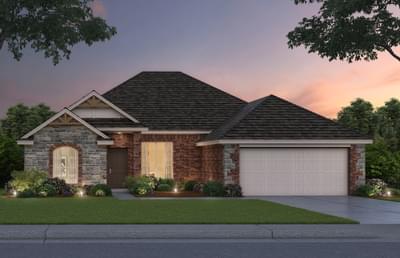 Elevation A. 2,219sf New Home in Piedmont, OK