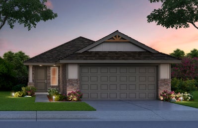 Elevation B. Snapdragon Home with 3 Bedrooms