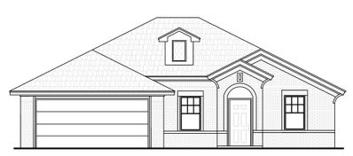 Elevation B. 1,619sf New Home in Norman, OK