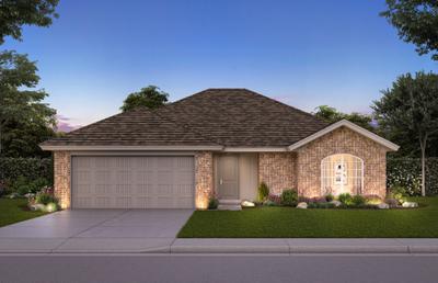 Elevation A. 10464 Turtle Back Drive, Midwest City, OK