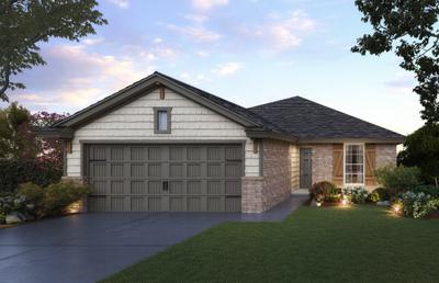 Elevation C. 1,301sf New Home in Moore, OK