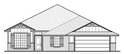 Elevation B. 4br New Home in Newcastle, OK