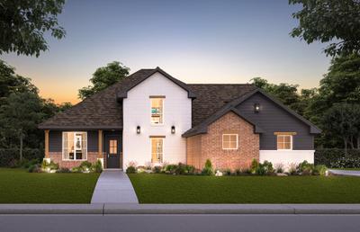 Elevation A. 2,839sf New Home in Norman, OK