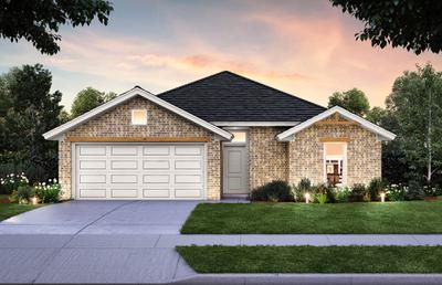 Elevation D. 1,543sf New Home in Midwest City, OK