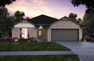 Elevation D. 1,670sf New Home in Cleveland, TX