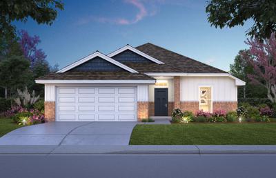 Elevation E. Pecan Home with 3 Bedrooms