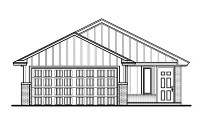 Elevation C. 1,347sf New Home