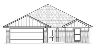Elevation C. 1,542sf New Home