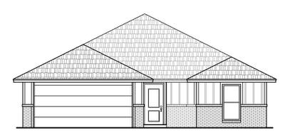 Elevation A. Cimarron Home with 3 Bedrooms