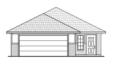 Elevation A. New Home in Chickasha, OK Elevation A
