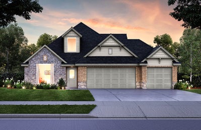 Elevation A. 4br New Home in Oklahoma City, OK