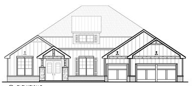 Elevation B. 4br New Home in Norman, OK