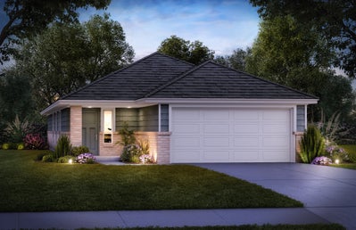 Elevation A. Alabaster Home with 3 Bedrooms
