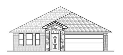 Elevation D. Oxford Home with 3 Bedrooms