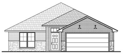Elevation E. Oxford Home with 3 Bedrooms