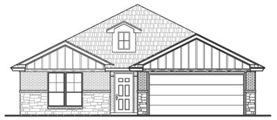 Elevation F. Oxford Home with 3 Bedrooms
