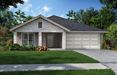 Elevation D. 2,065sf New Home in Cleveland, TX