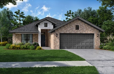 Elevation D. 1,908sf New Home in Cleveland, TX