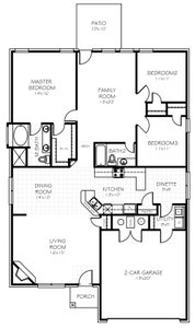 Floorplan Standard. 1,858sf New Home in Bixby, OK