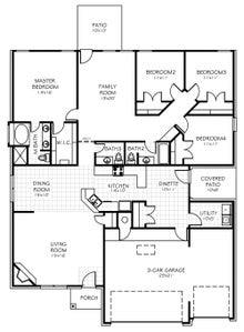 Floorplan Standard. 2,241sf New Home in Bixby, OK