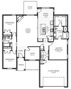 Floorplan Standard. 3br New Home in Bixby, OK