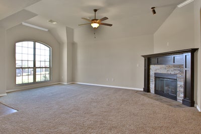 Living Room & Fireplace. 2,424sf New Home in Norman, OK